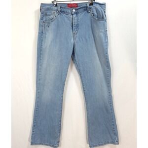 Levi's 515 Nouveau Bootcut Jeans Womens 16 Short Stretch Light Wash Y2K Retro